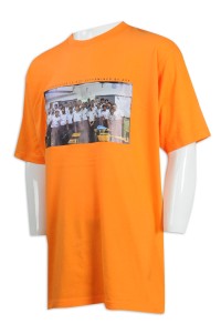 T938 製作短袖T恤 燙印 燙畫 畢業班衫 紀念TEE T恤製衣廠  博愛 百年 紀念禮品  橙色  客 製 t 恤